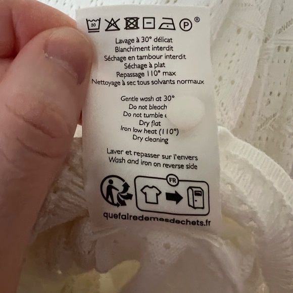 Sezane White Crochet Button-Front Women’s Cardigan - Picture 6 of 6